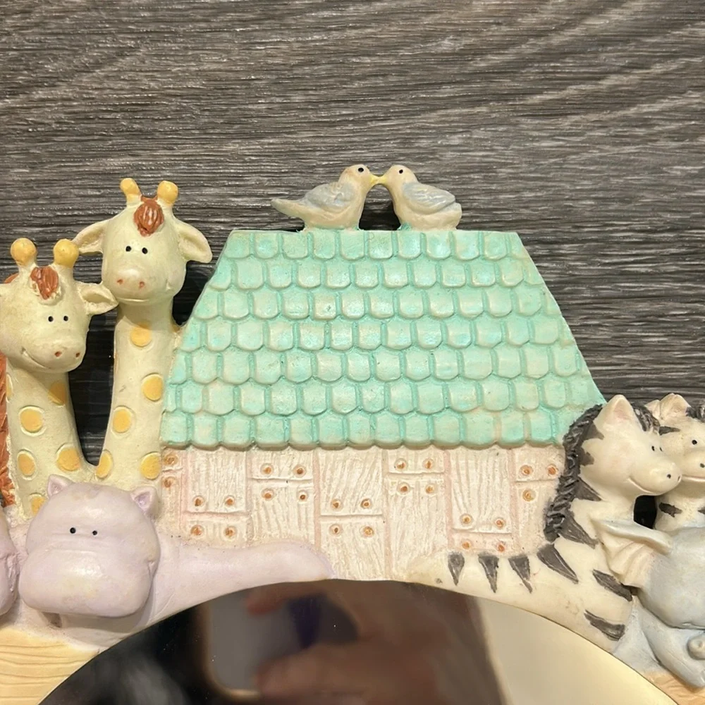 Russ Vintage Noah’s Ark Baby Nursery Mirror Room Decor Animals 90’s Shower Gift